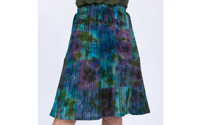 Tie-dye Patchwork Paw Print Midi Skirt - Xl