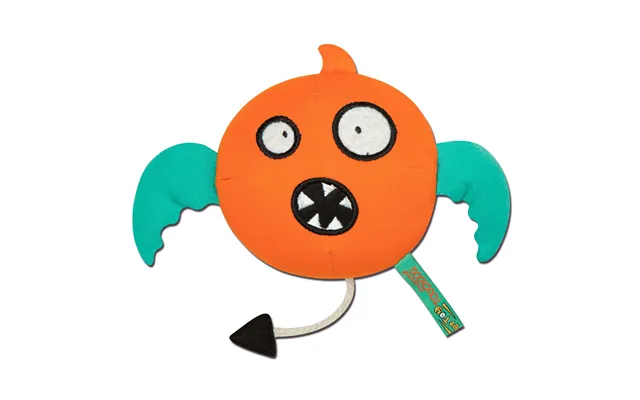 Touchdog Cartoon Flying Critter Monster Plush Dog Toy - Orange