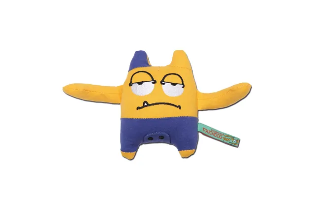 Touchdog Cartoon Sleepy Monster Plush Dog Toy - Yellow