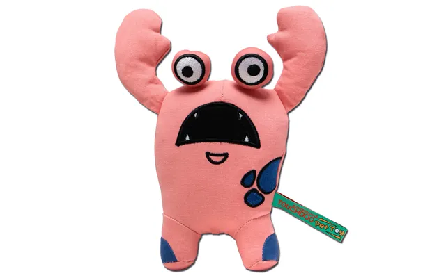 Touchdog Cartoon Up-for-crabs Plush Dog Toy - Pink