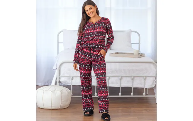 Traditional Nordic Paws Soft Touch Henley Pajama Set - 3x