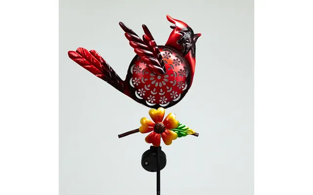 Tweeting Bird Solar Garden Stake - Cardinal