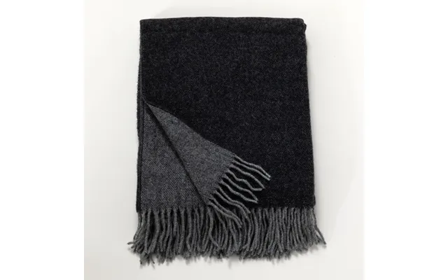 Ukrainian 100% Merino Wool Throw Blanket - Black Gray