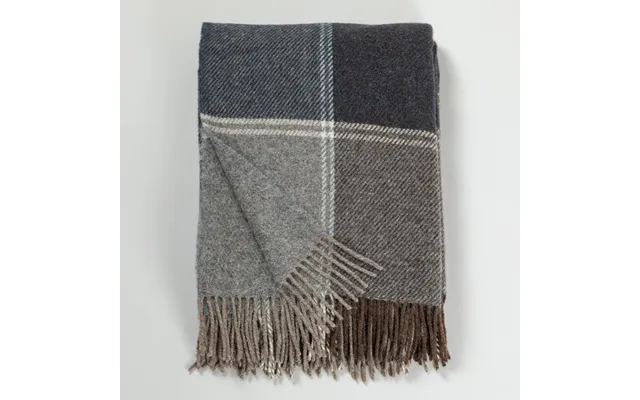Ukrainian 100% Wool Fringed Throw Blanket - Plaid