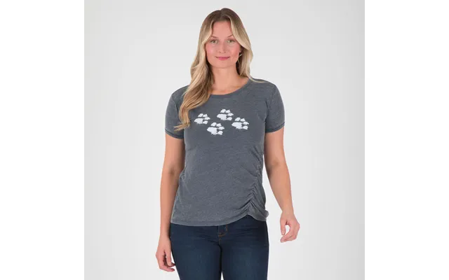 Walking Paws Ruched Short Sleeve Tee - Navy