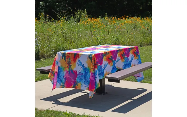 Waterproof Outdoor Tablecloth - Watercolor Dragonflies
