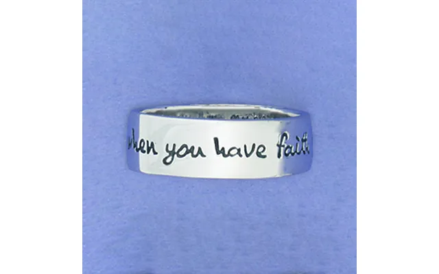 When You Have Faith Sterling Silver Ring - 8