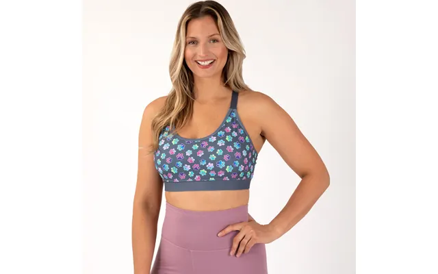Wide Strap Adjustable Sports Bra - Gradient Paws