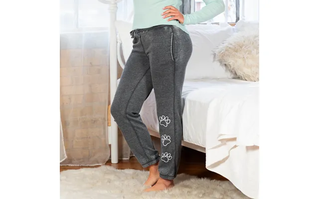 Women's Playful Pets Grey Jogger Sweatpants - Dog