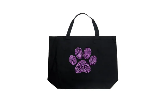 Xoxo Dog Paw - Large Word Art Tote Bag