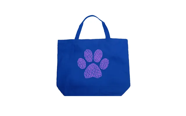 Xoxo Dog Paw - Large Word Art Tote Bag