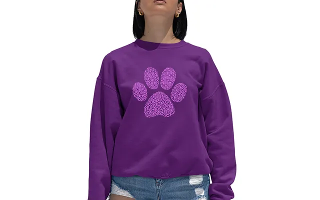 Xoxo Dog Paw - Women's Word Art Crewneck Sweatshirt