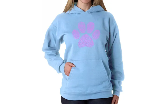Xoxo Dog Paw - Women's Word Art Hooded Sweatshirt