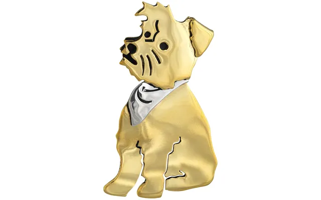 Yorkie Sterling Silver & Brass Pin