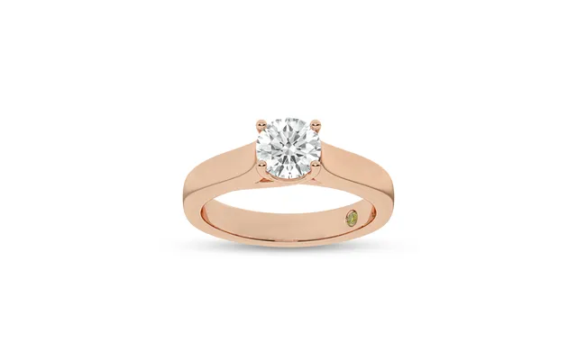 Bold Cross Prong Round Lab Grown Diamond Solitaire Ring 14k Rose Gold 1 1 2 Ct product image