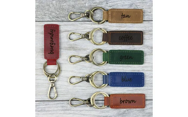15 Pcs Blank Leather Keychains In Bulk - Wholesale product image