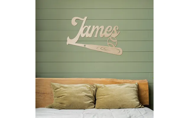 Baseball Bat Name Wood Sign product image