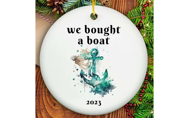 Bought A Boat Ornament - Ceramic