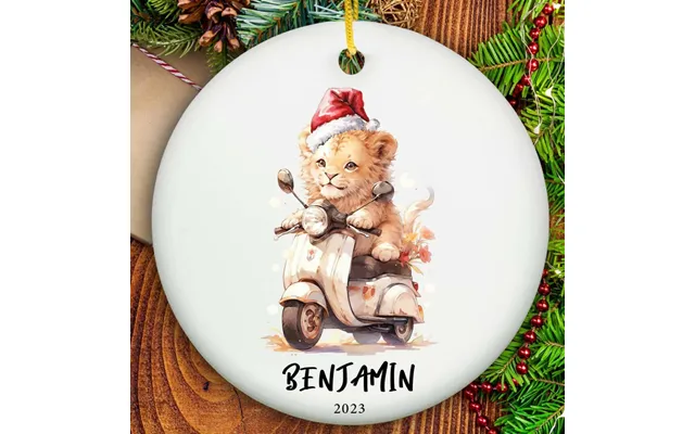 Boys Christmas Lion King Ornament - Ceramic
