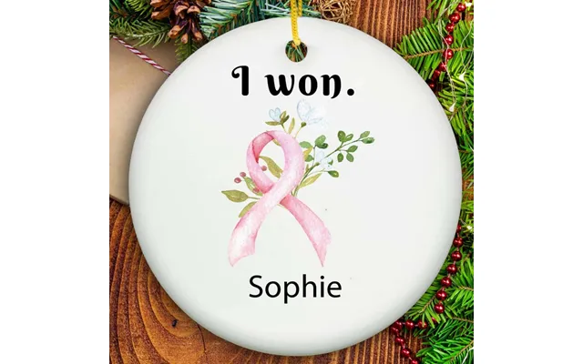 Breast Cancer Ornament - Ceramic
