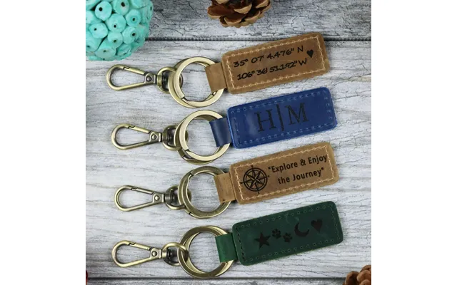 Custom Leather Keychain - Real Leather