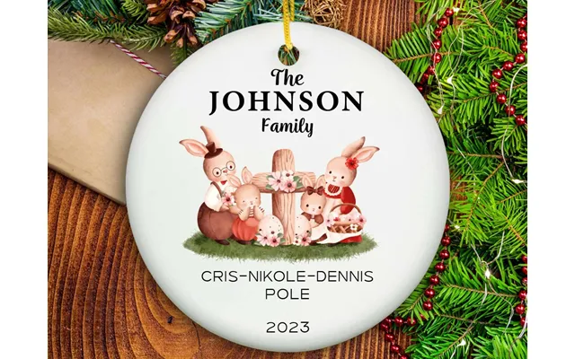 Family Monogram Ornament - Ceramic