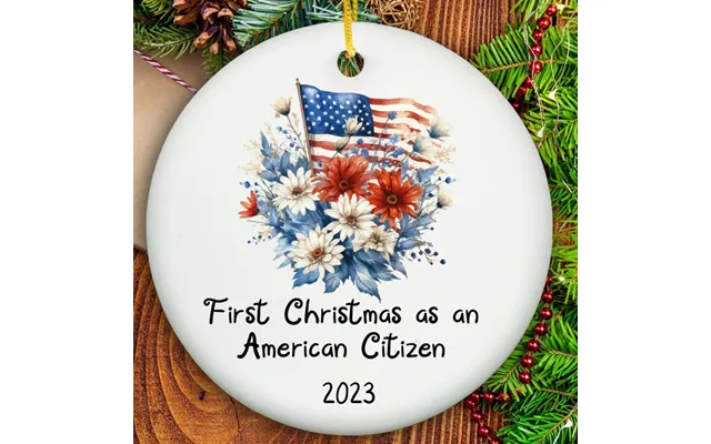 First Christmas As American Citizen Ornament - Ceramic