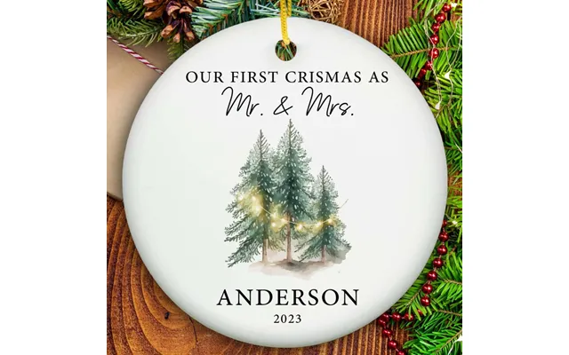 First Christmas As Mr And Mrs Ornament - Ceramic