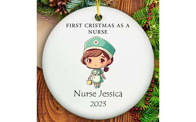 Personalized Nurse Ornament - Ceramic