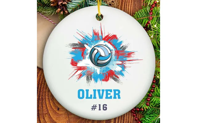 Volleyball Ornament - Ceramic
