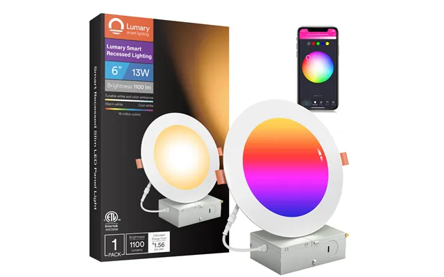 Lumary Etl Certified Smart Led Recessed Dimmable Downlight 6 Inch - 1 Pcs