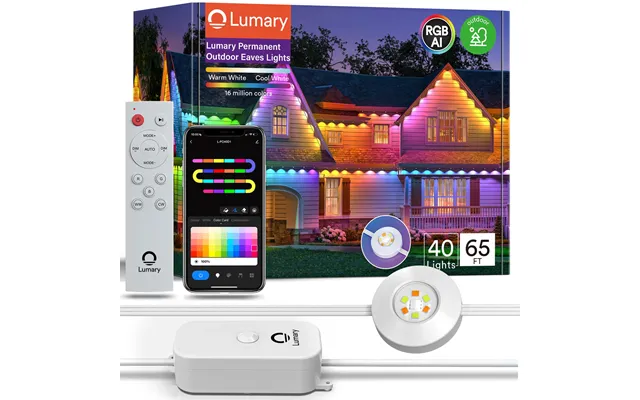 Lumary Rgbai Permanent Outdoor Lights Pro - 40 Led Light 50ft