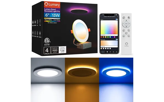 Lumary Smart Recessed Light Pro 6 Inch - 4 Pcs