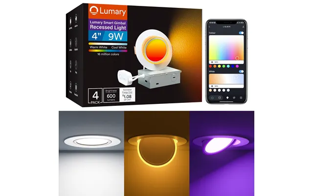 Lumary Smart Rgb Gimbal Light Ultra 4 Inch - 4pcs