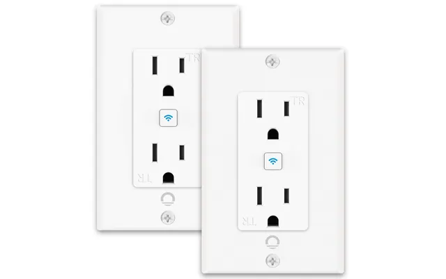Lumary Smart Wall Wi-fi Outlet Works With Alexa & Google Assistant 2pcs