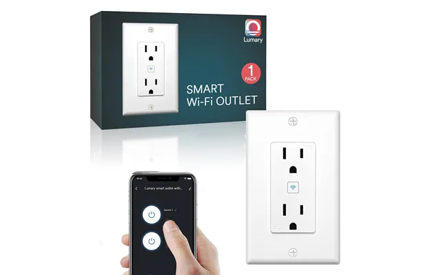 Lumary Smart Wi-fi Wall Plug Wi-fi Smart Home Outlet Socket - 1pc