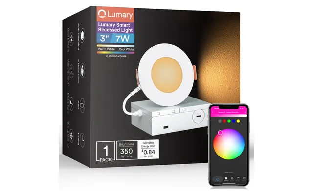 Lumary Wi-fi Smart Canless Recessed Lighting 3 Inch