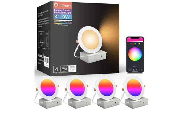 Lumary Wi-fi Smart Canless Recessed Lighting 4 Inch 4pcs