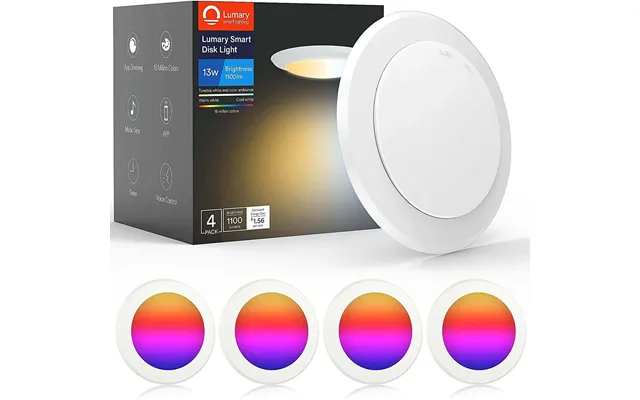 Lumary Wi-fi Smart Led Disk Ceiling Light 13w 5 6 Inch Model B 4pcs