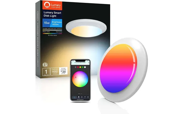 Lumary Wi-fi Smart Led Disk Ceiling Light 15w 5 6 Inch Model A