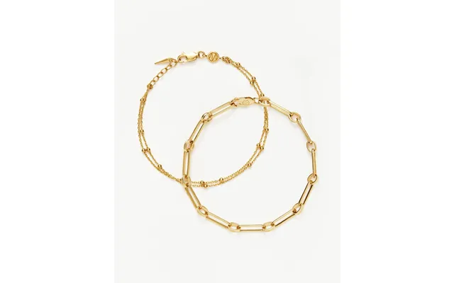 Aegis Double Chain Bracelet Set 18k Gold Vermeil product image