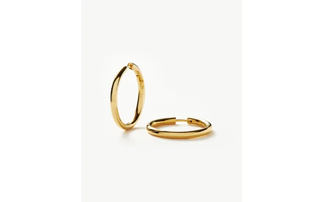 Classic Tunnel Medium Hoop Earrings 18k Gold Plated