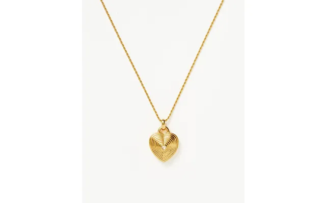 Engravable Heart Ridge Locket Pendant Necklace 18k Gold Vermeil Rainbow Moonstone