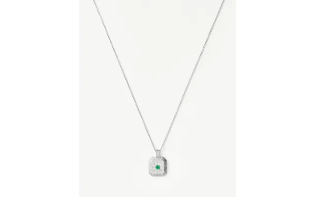 May Birthstone Pendant Necklace Dyed Green Chalcedony May product image