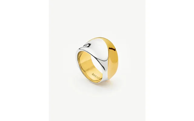 Sculptural Molten Statement Ring Mixed Metal
