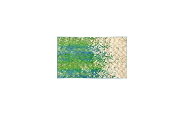 Hazel Chevron Teal Washable Rug