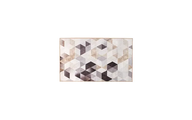 Lattice Geometric Neutral Washable Rug