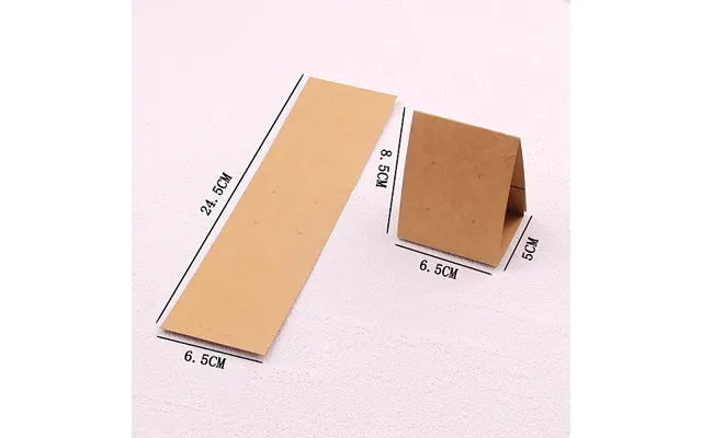 100pcs Foldbale Kraft Paper Jewelry Display Cards