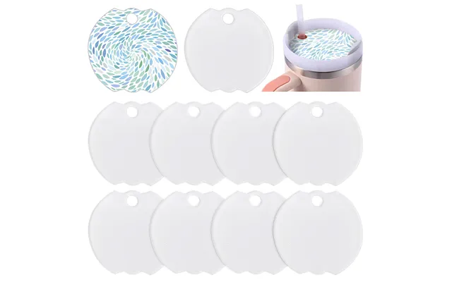 10pcs Acrylic Heat Transfer Blanks Lid Decorations