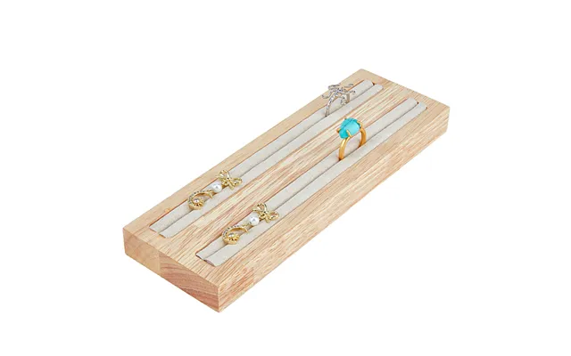 2-slot Wood Ring Displays
